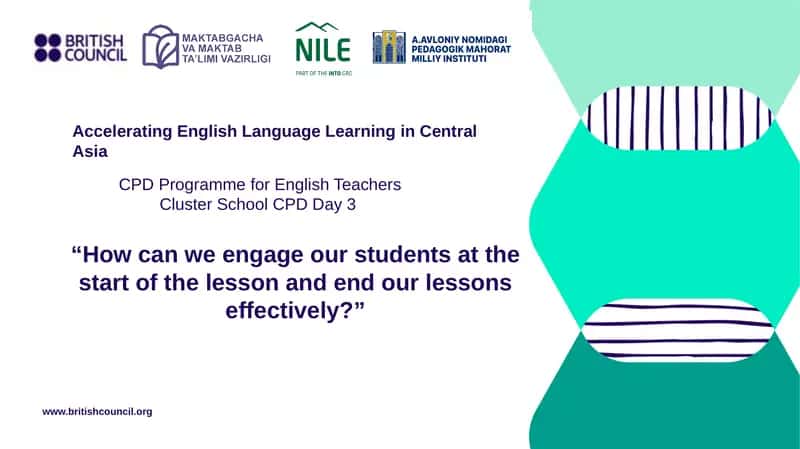 CPD Programme for English TeachersCluster School CPD Day 3
