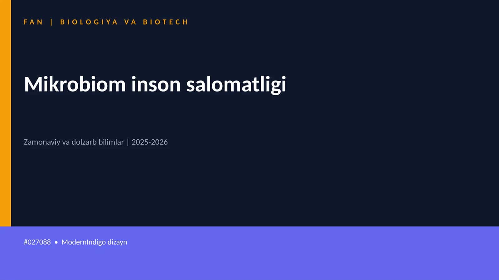Mikrobiom inson salomatligi