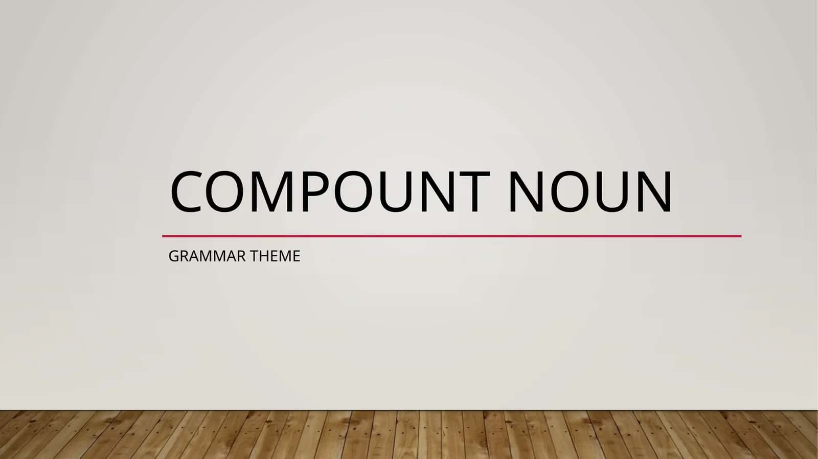 Compound noun