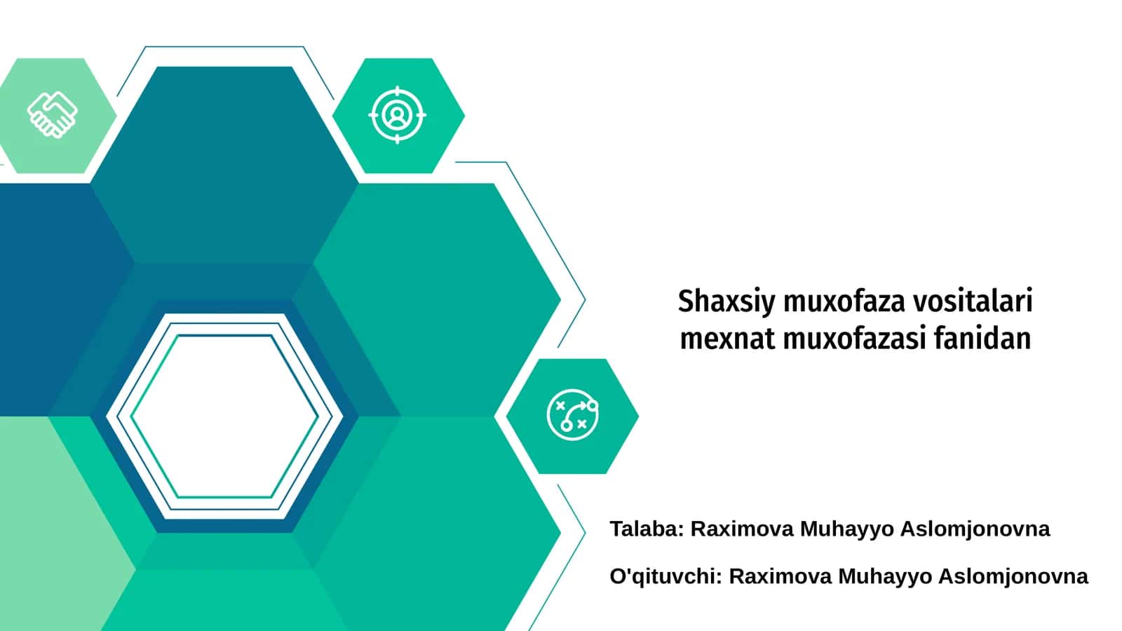 Shaxsiy muxofaza vositalari mexnat muxofazasi fanidan