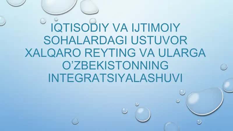 O'zbekiston eng yangi tarixi fanidan mustaqil ish