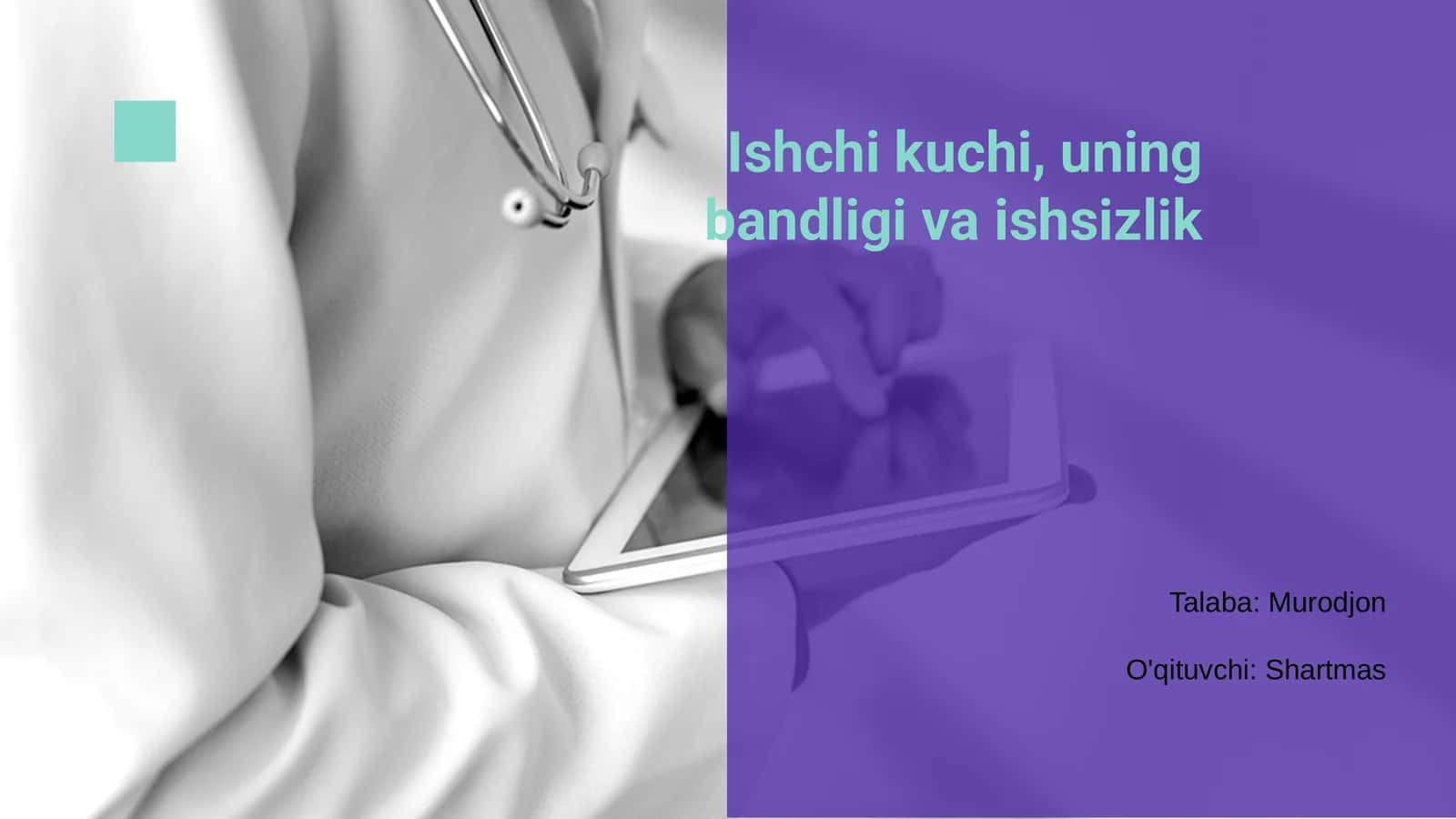 Ishchi kuchi, uning bandligi va ishsizlik