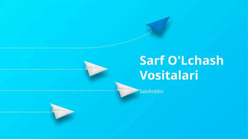 Sarf O'Lchash Vositalari