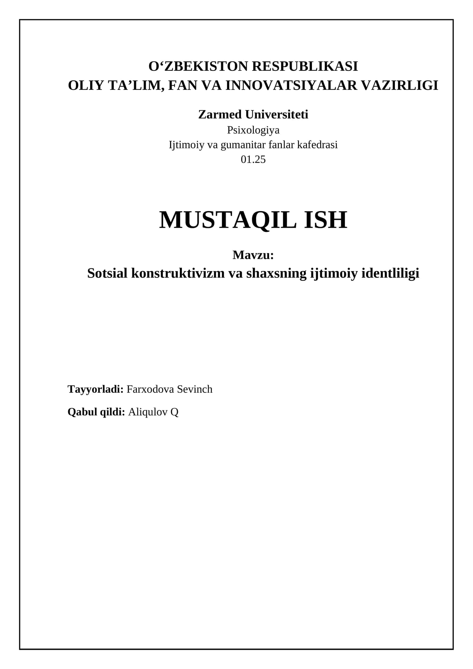 Ijtimoiy konstruktivizm: asosiy tushunchalar va tamoyillar