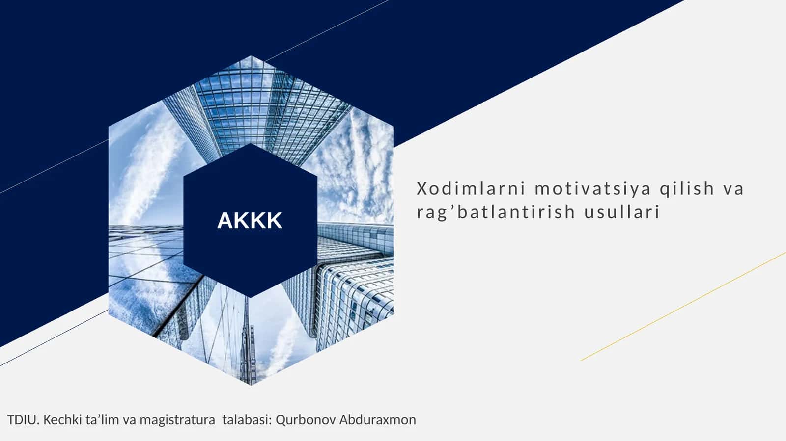 Xodimlarni motivatsiya qilish va rag’batlantirish usullari