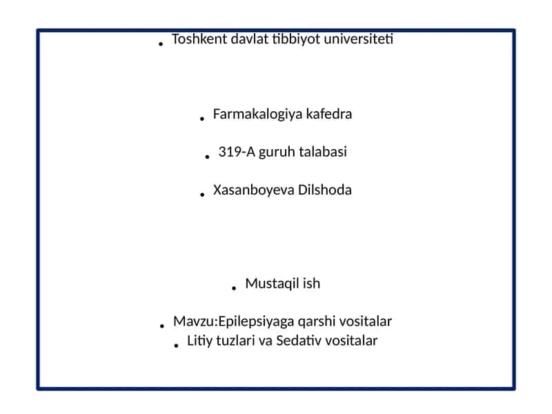 epilepsiyaga qarshi vositalar, Sedativ vositalar va litiy tuzlari