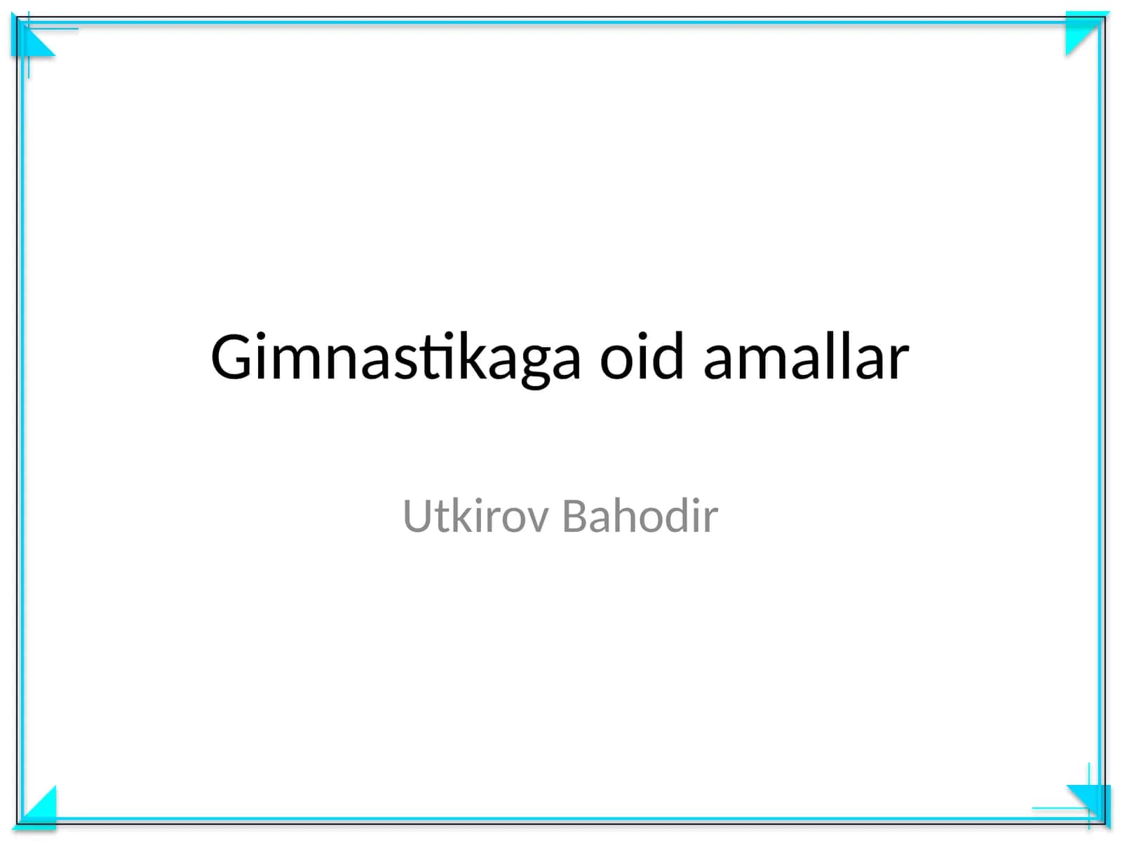 Gimnastikaga oid amallar