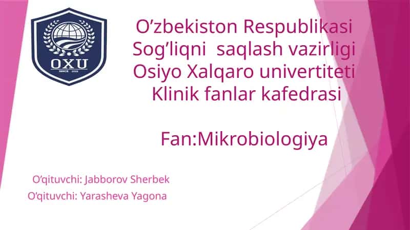 Mikrobiologiya fanidan darslik