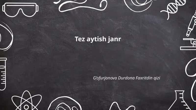 Tez aytish janr
