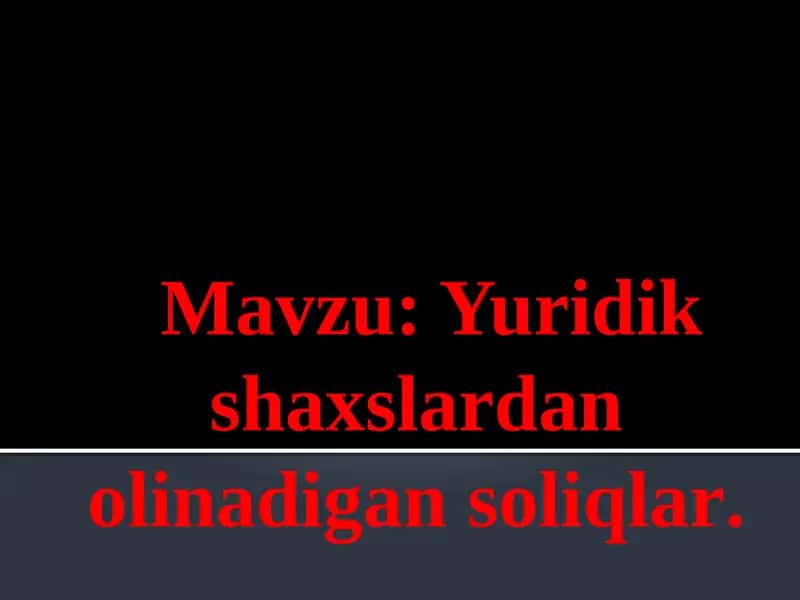 Foyda Solig'i