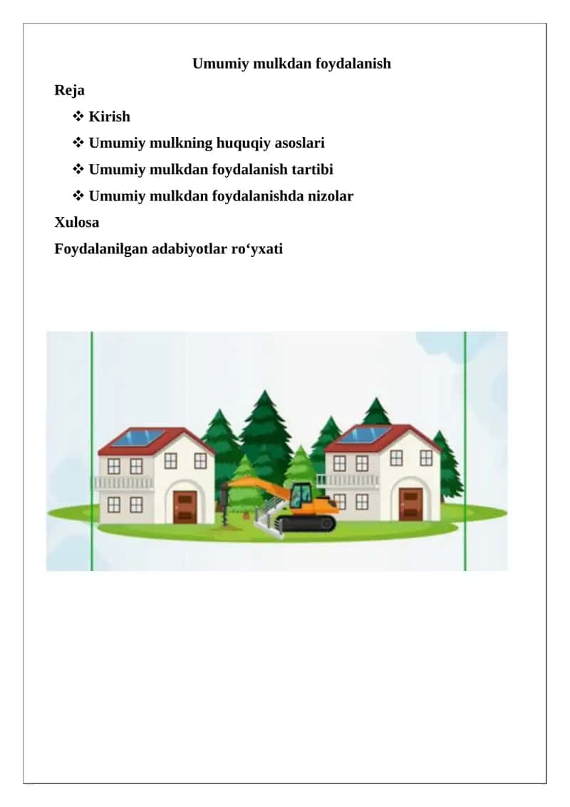 Umumiy mulkdan foydalanish