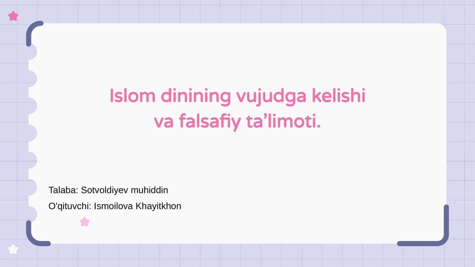 Islom dini: Kirish va umumiy tushuncha