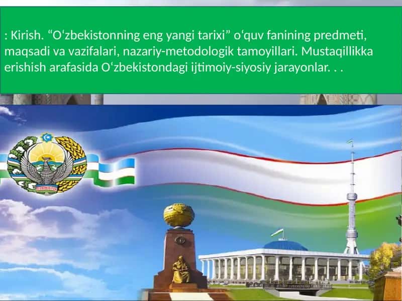 O‘zbekistonning eng yangi tarixi