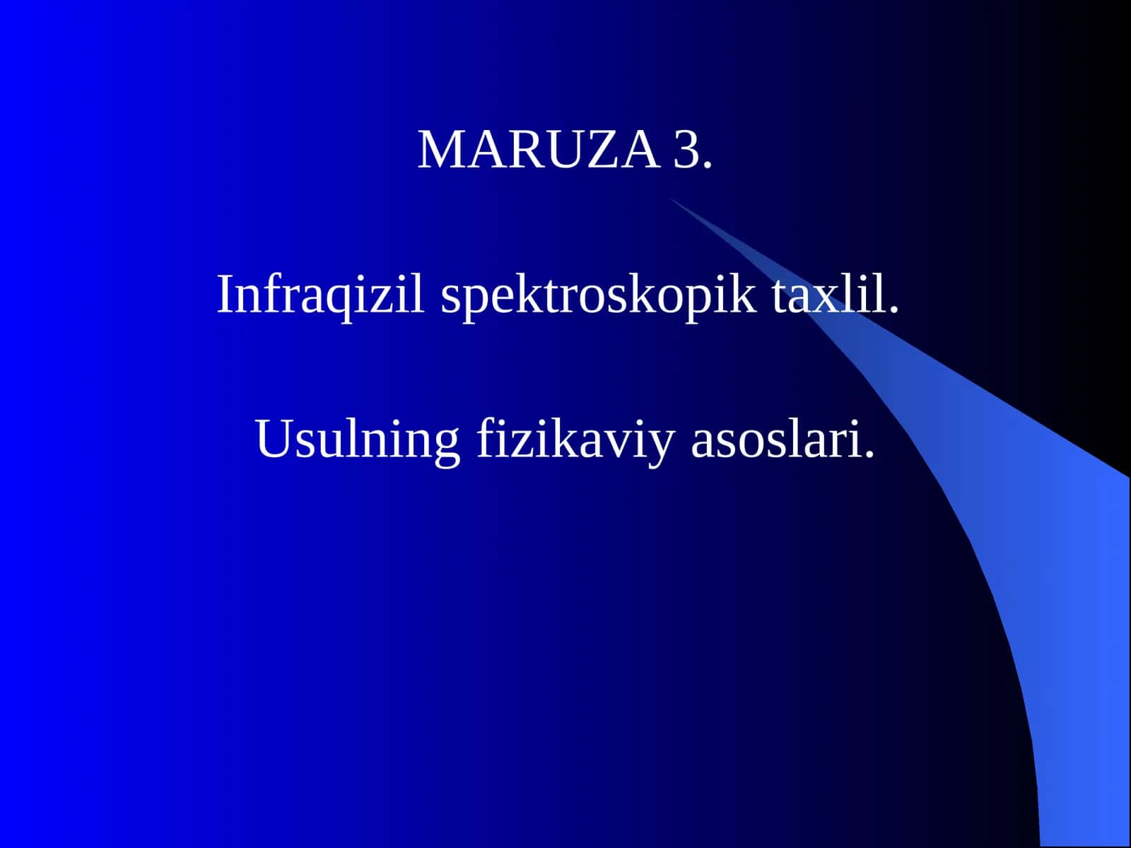 Infraqizil spektroskopik taxlil