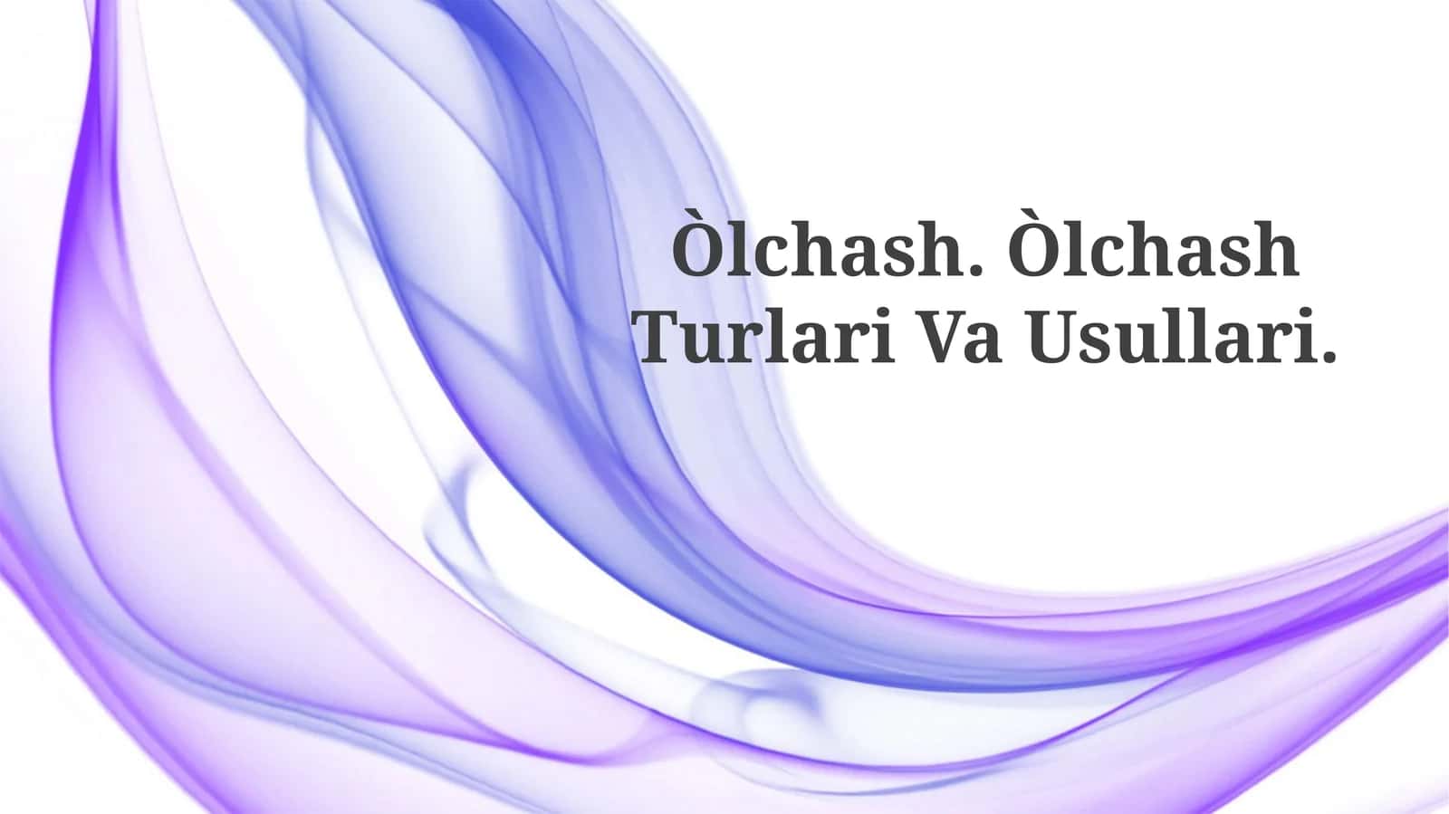 O'lchov standartlari