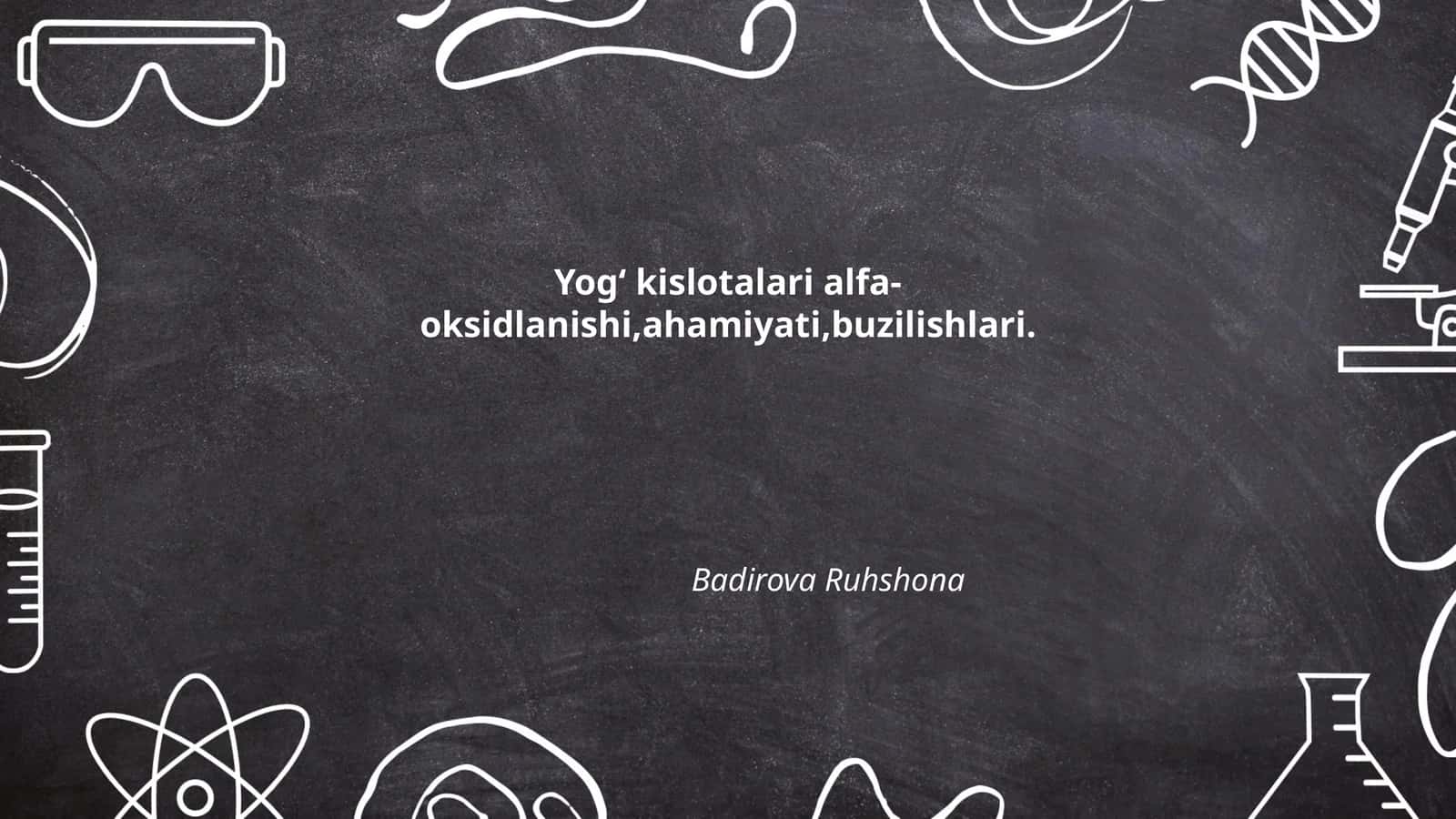 Yogʻ kislotalari alfa-oksidlanishi,ahamiyati,buzilishlari