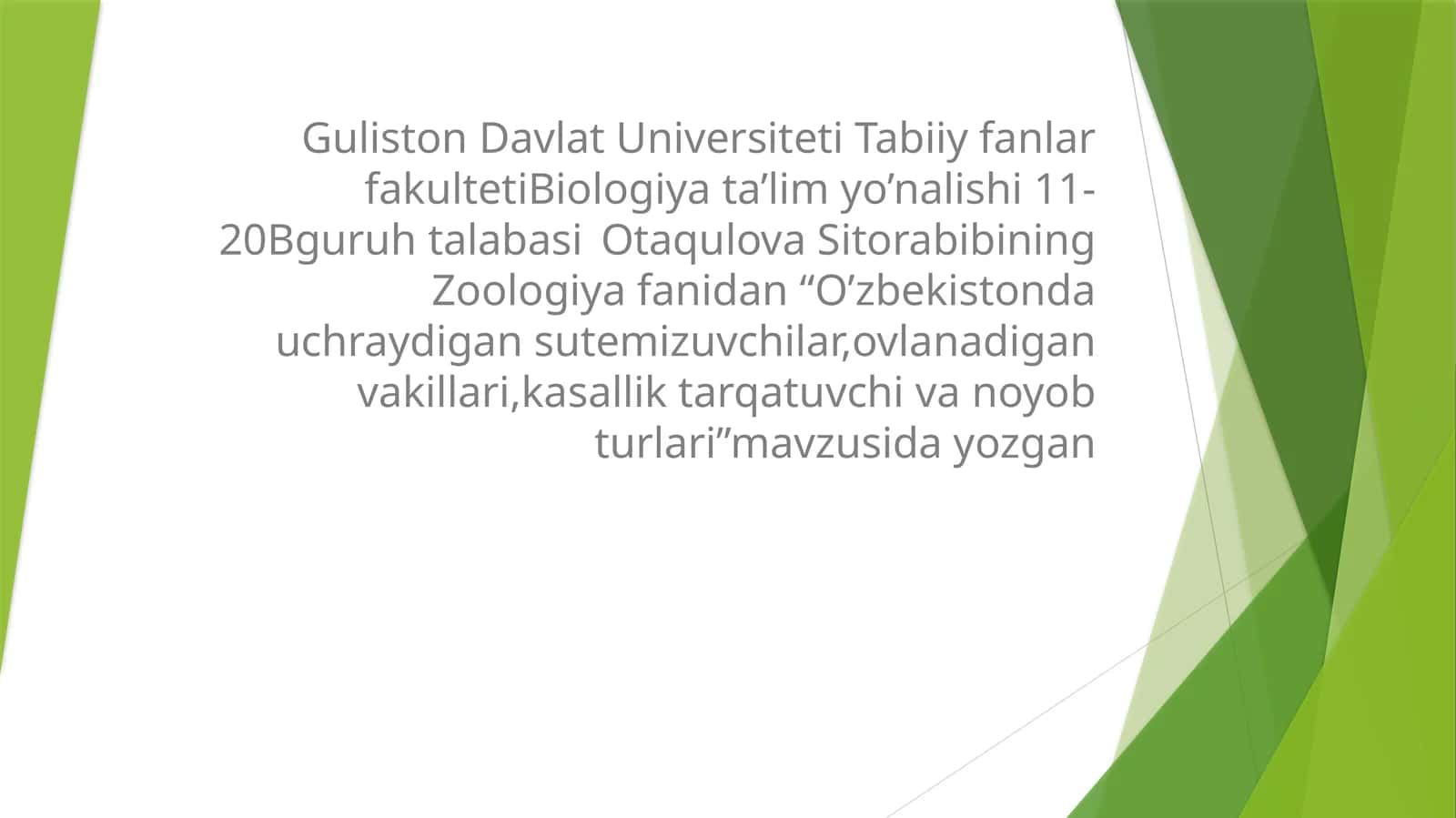 O’zbekistonda uchraydigan sutemizuvchilar,ovlanadigan vakillari,kasallik tarqatuvchi va noyob turlari