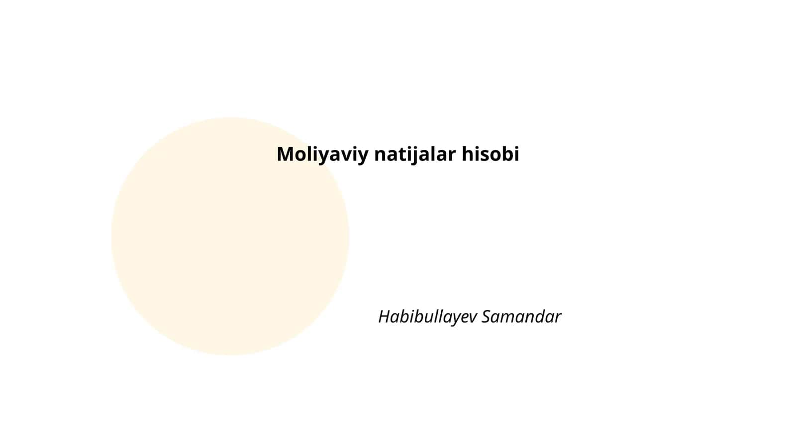 Moliyaviy natijalar hisobi