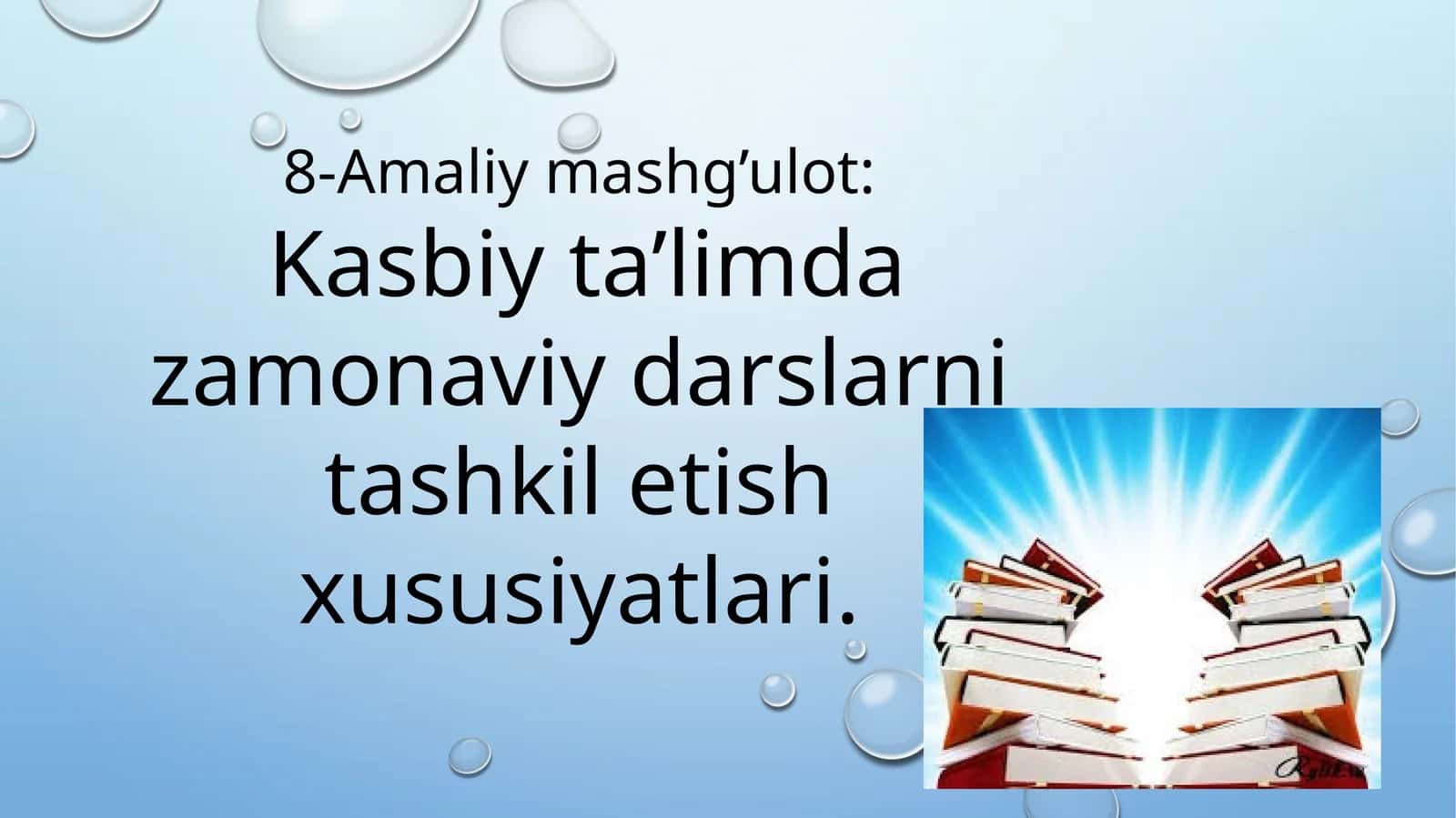 Kasbiy ta'limda zamonaviy darslarni tashkil etish