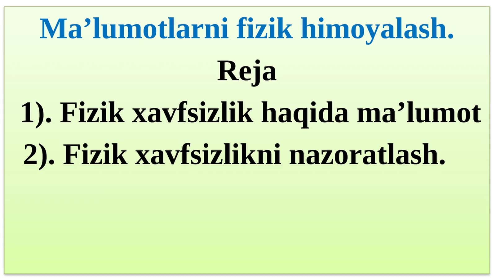 Fizik va himoya