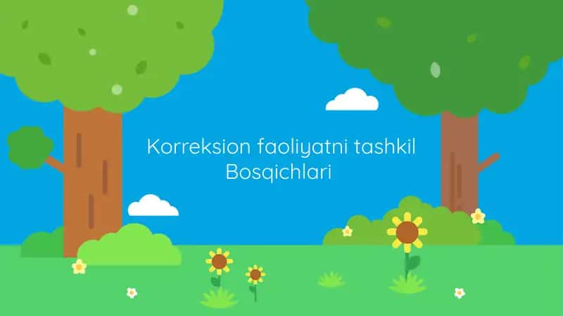 Korreksion faoliyatni tashkil etish bosqichlari