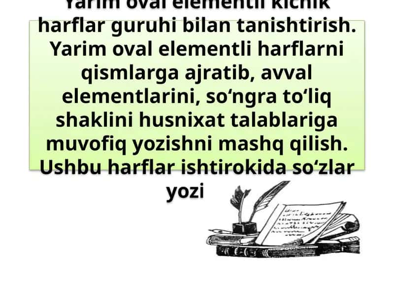 Yarim oval elementli harflar