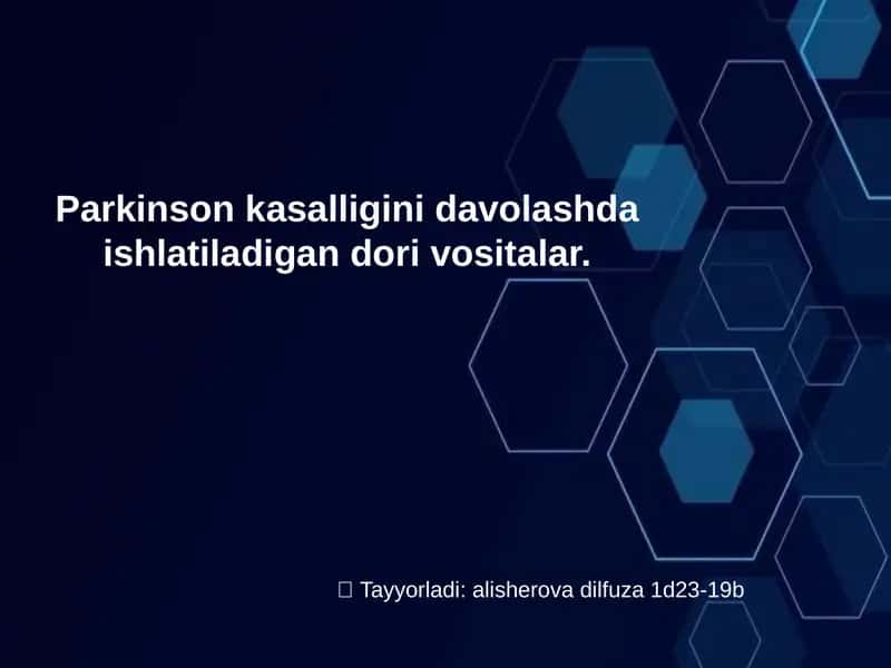 Parkinson Kasalligi: Asosiy Tushunchalar
