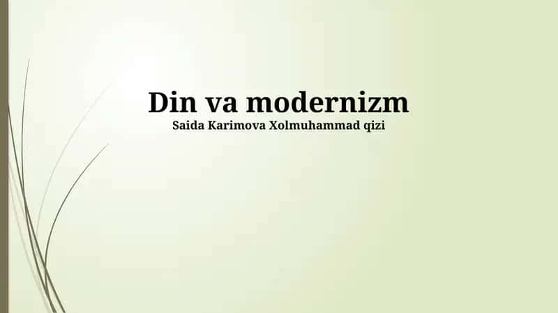 Din va modernizm