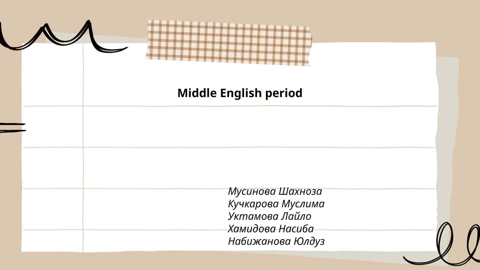 Middle English period