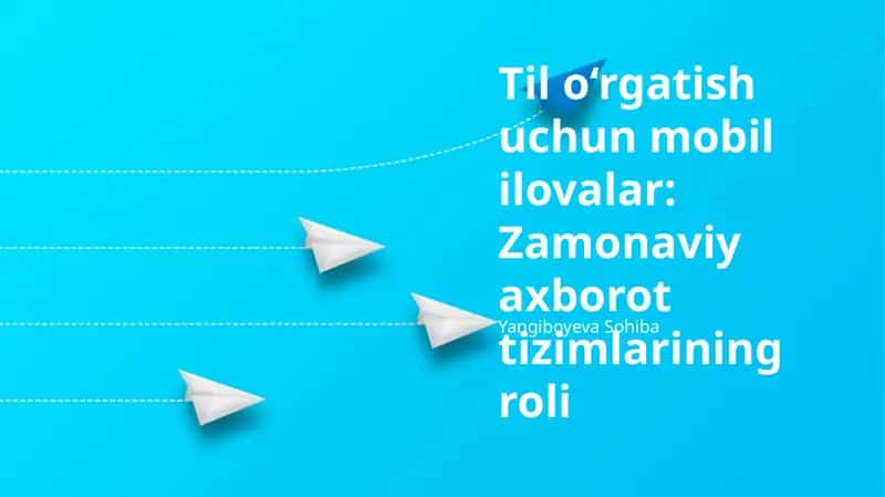 Mobil ilovalar Ta'limda