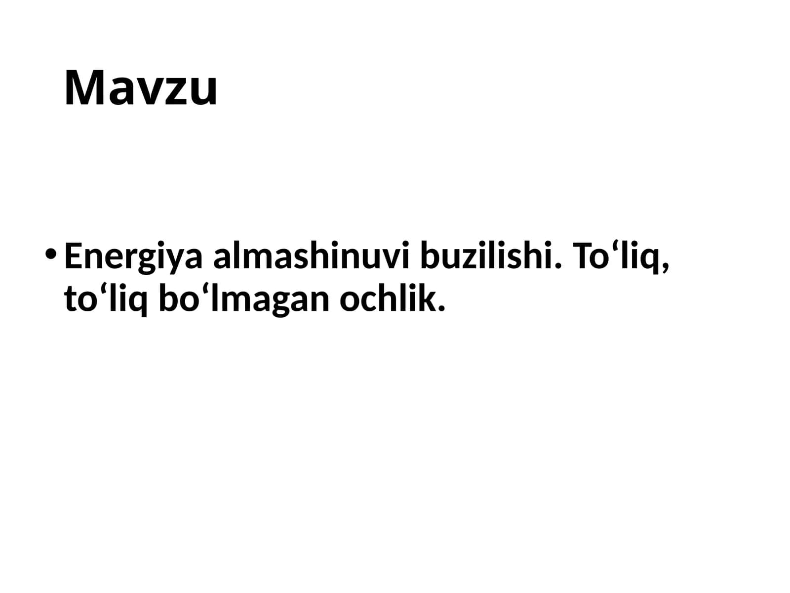 Energiya almashinuvi buzilishi