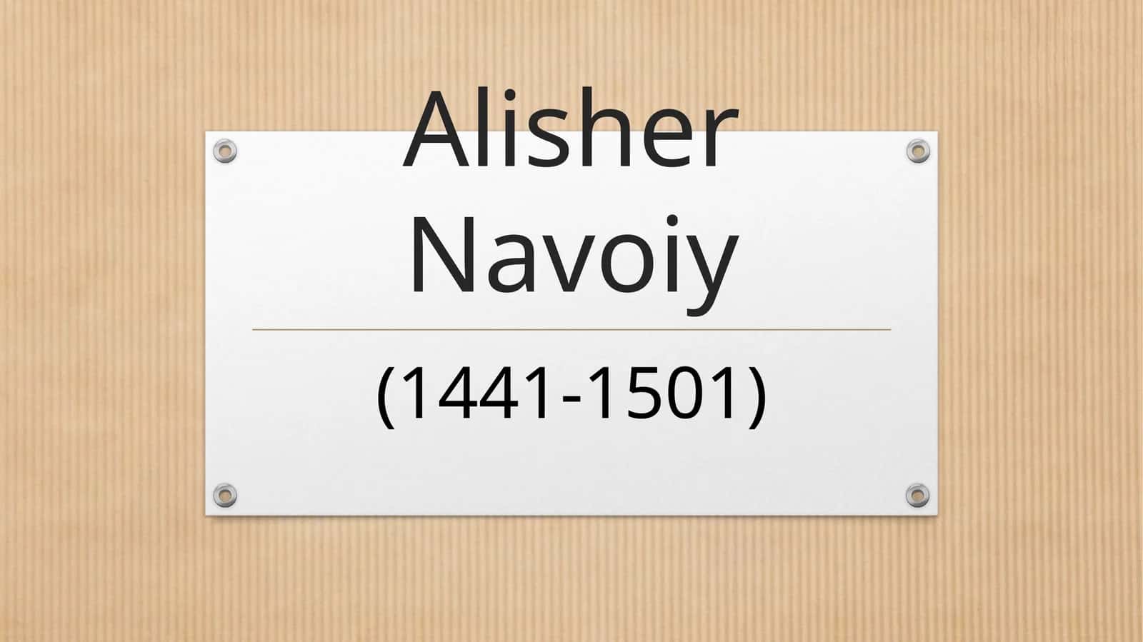 Alisher Navoiy