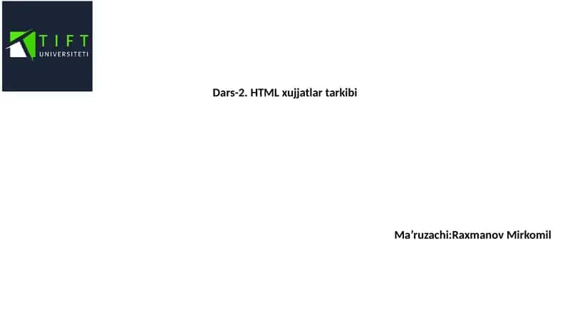 HTML tarkibi