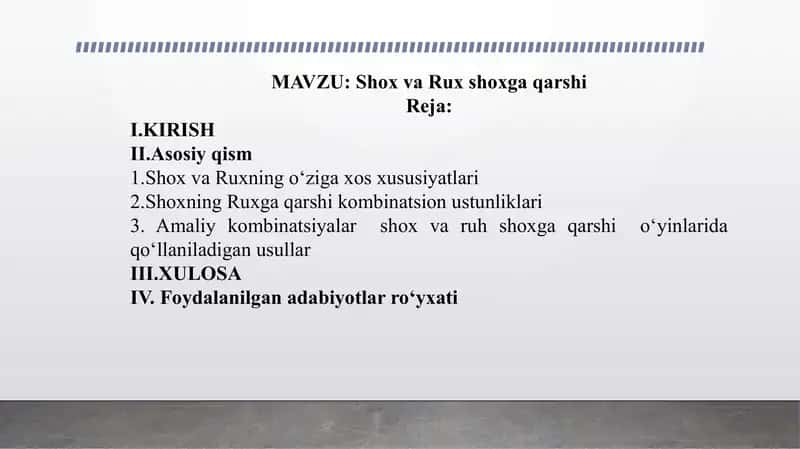 Shox va Rux shoxga qarshi