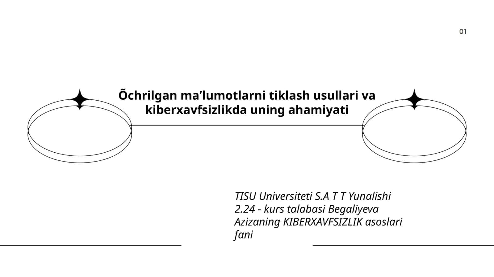 KIBERXAVFSIZLIK asoslari fani