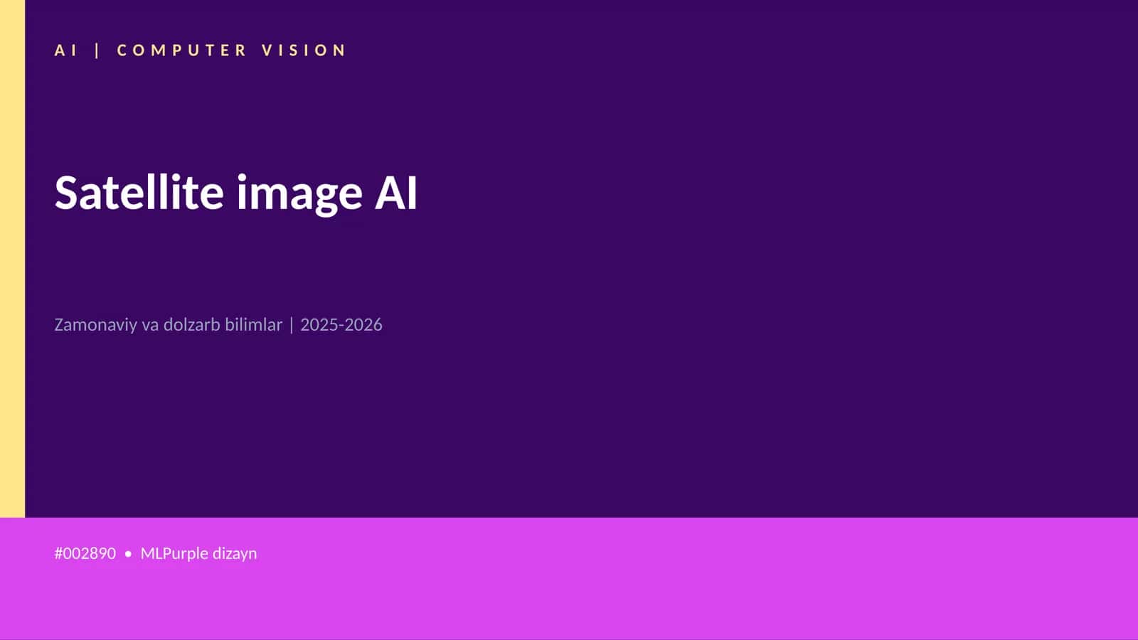 Satellite image AI