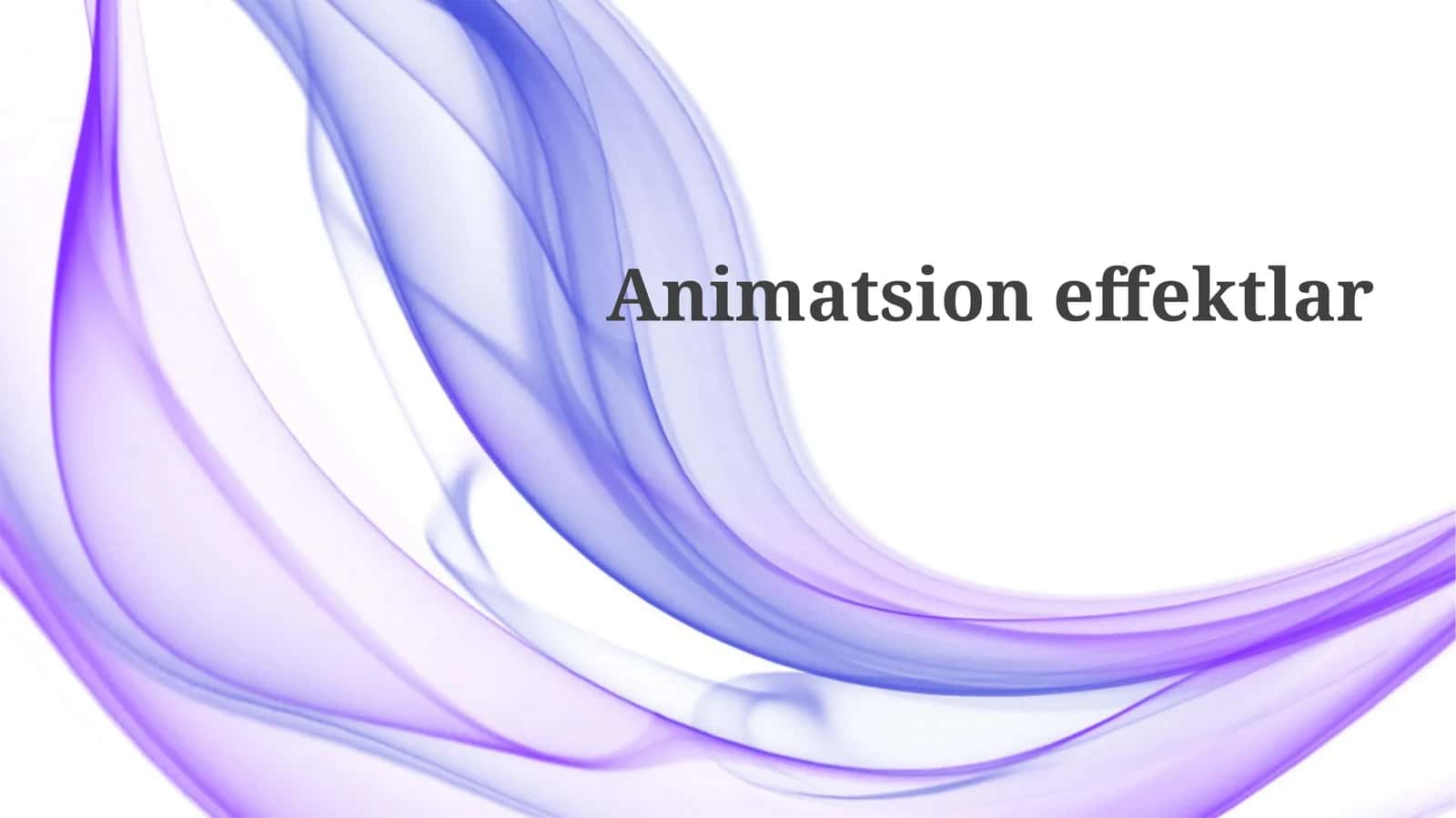 Animatsioneffektlar
