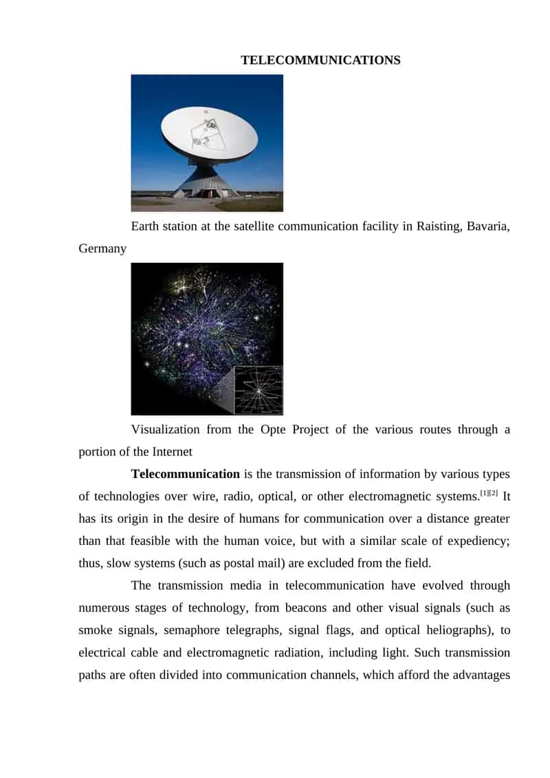 TELECOMMUNICATIONS