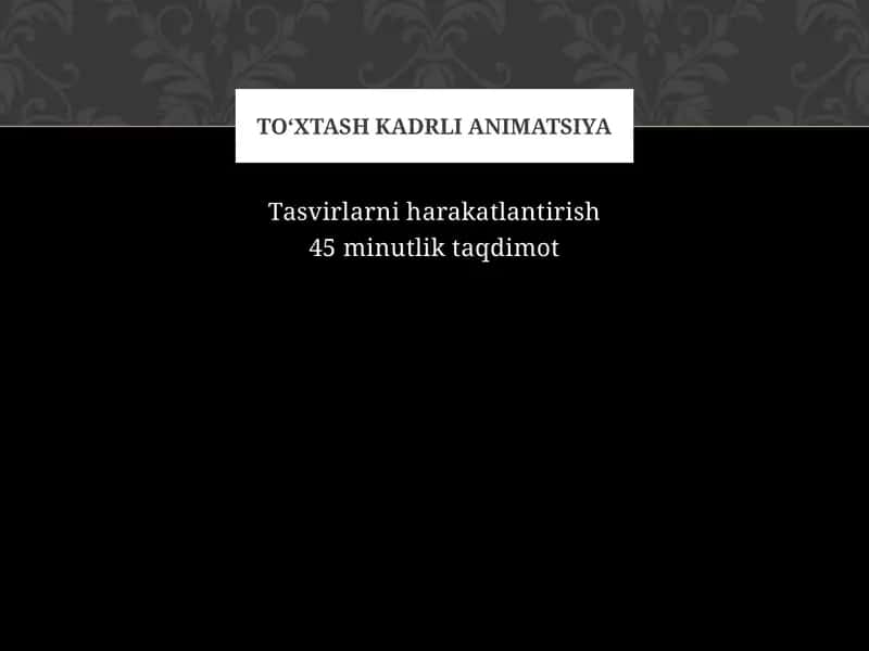 Tasvirlarni harakatlantirish