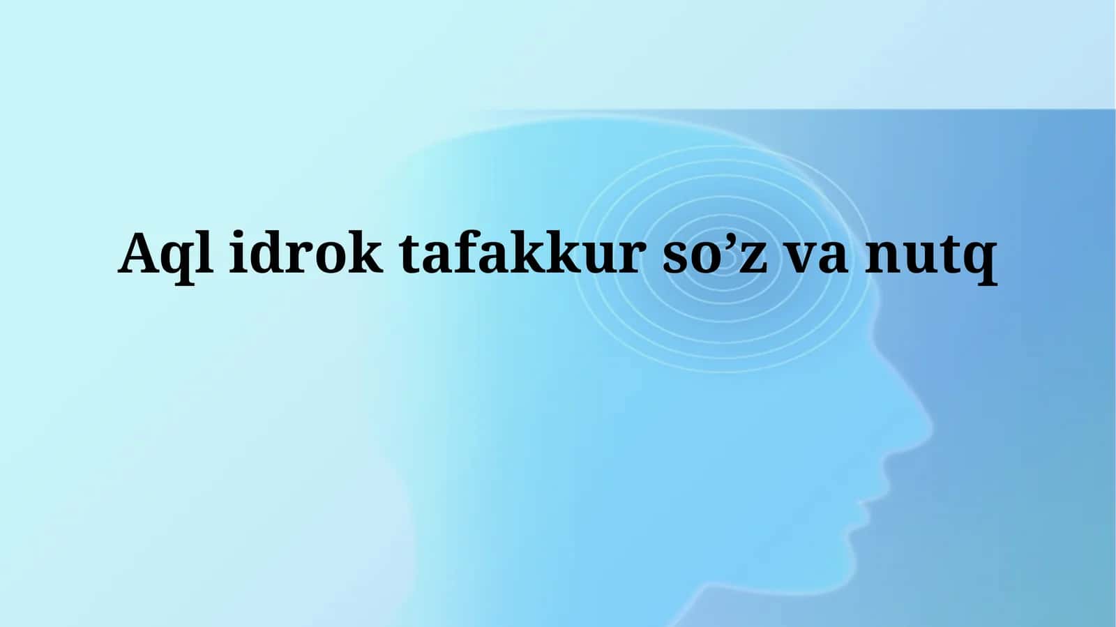 Aql, Zehn va Nutq. Fikr, Aql, Tafakkur, So'z va Nutqning Birligi