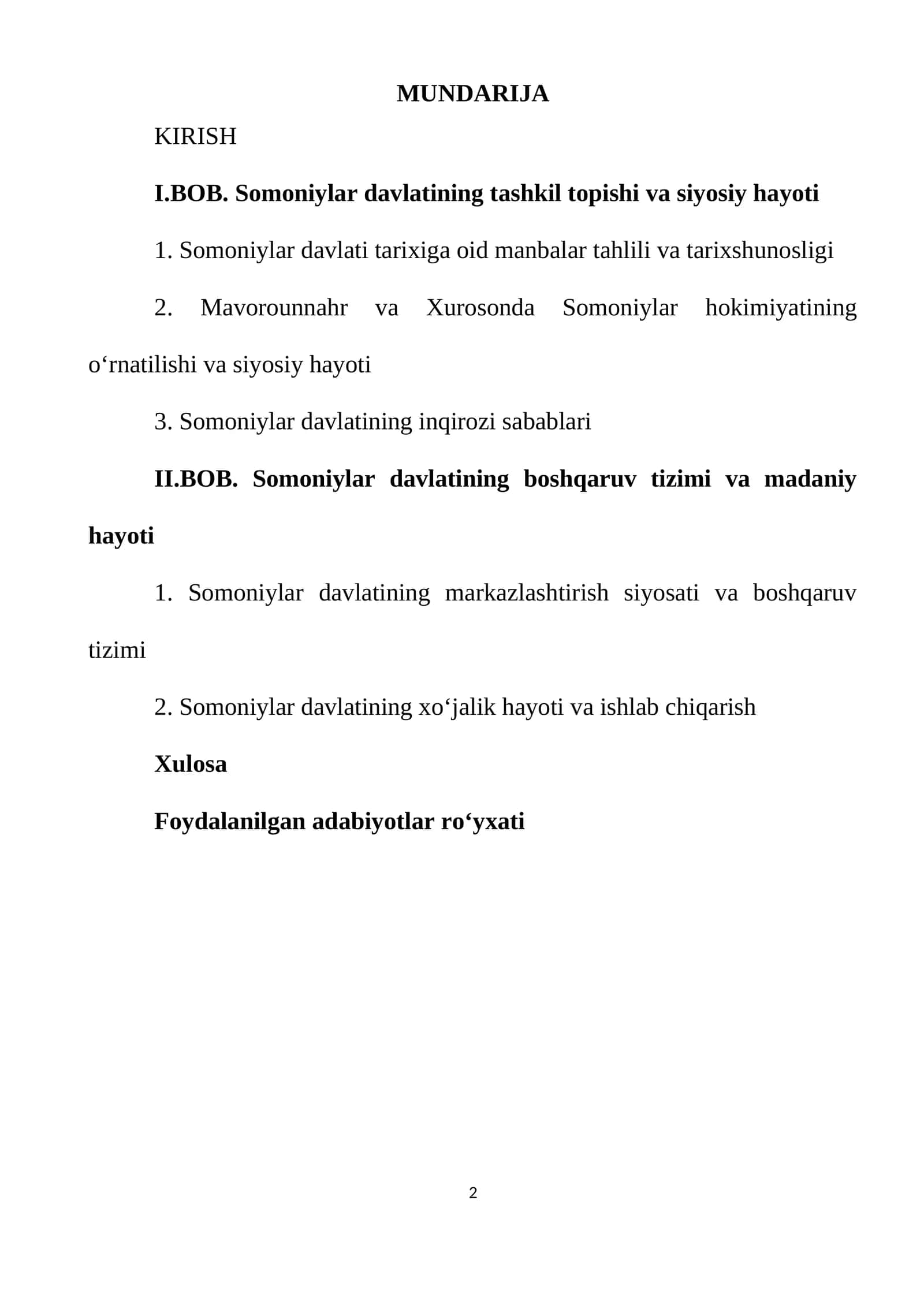 Somoniylar davlatining tashkil topishi va siyosiy hayoti