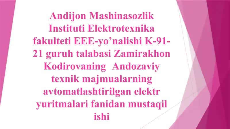Metallarga ishlov beruvchi dastgohlar ish rejimlari