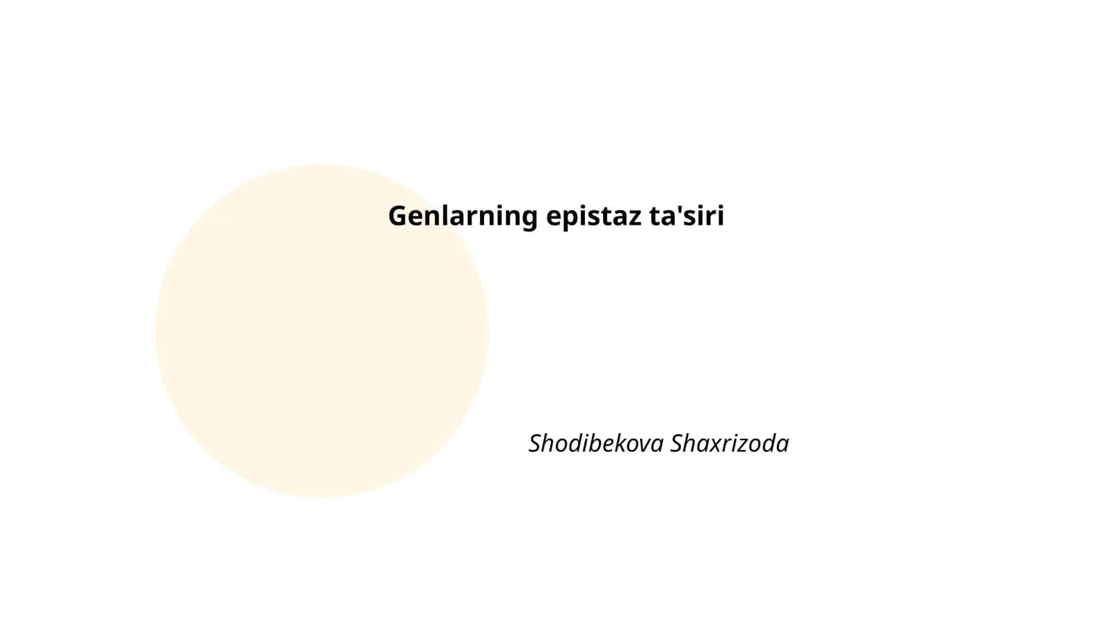 Genlarning epistaz ta'siri