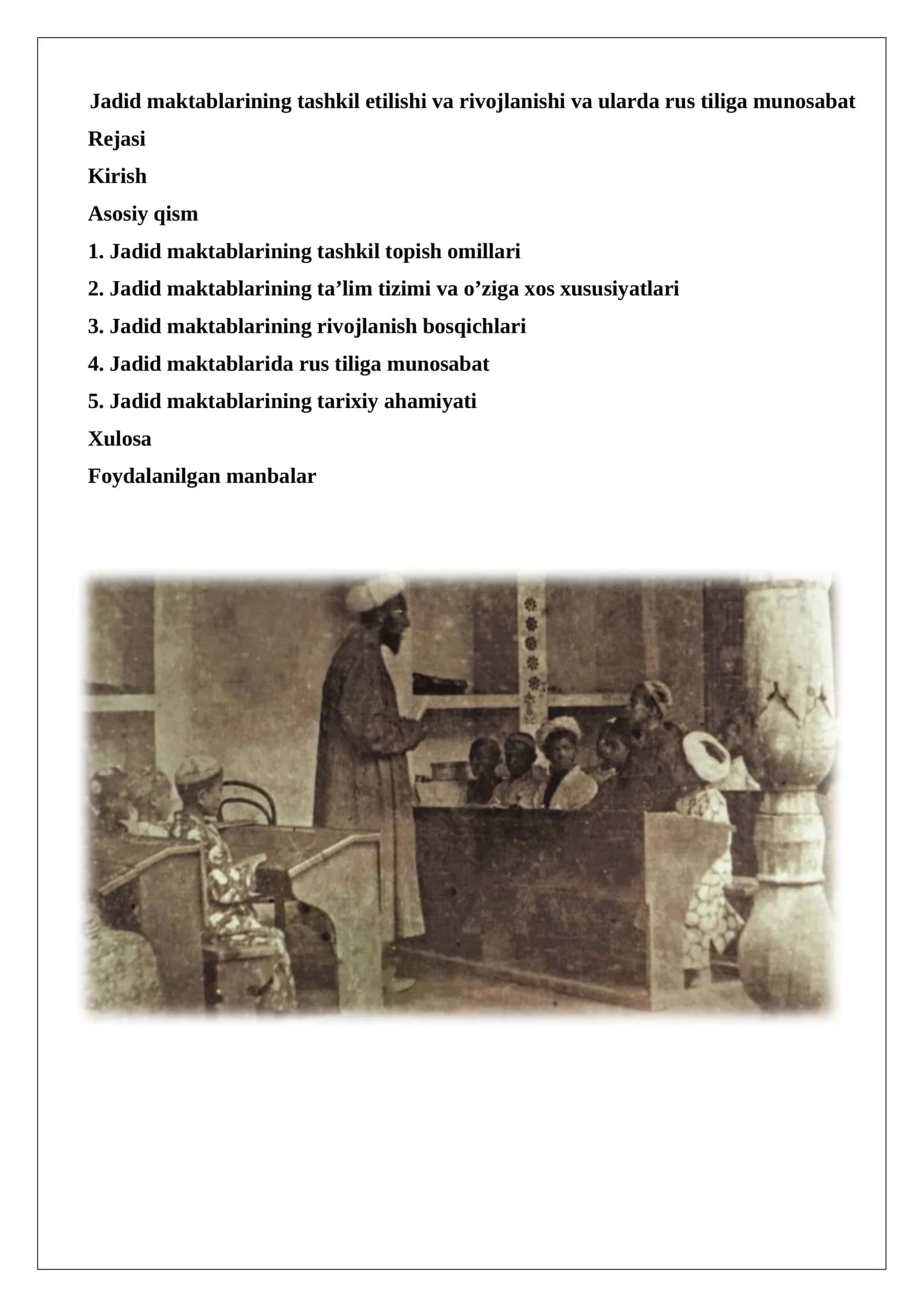 Jadid Maktablarining Tashkil Etishishi va Rivojlanishi
