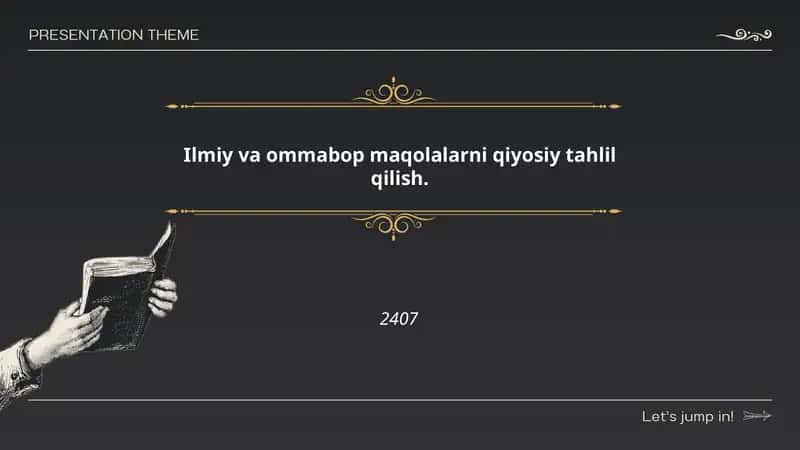 Ilmiy va ommabop maqolalarni qiyosiy tahlil qilish