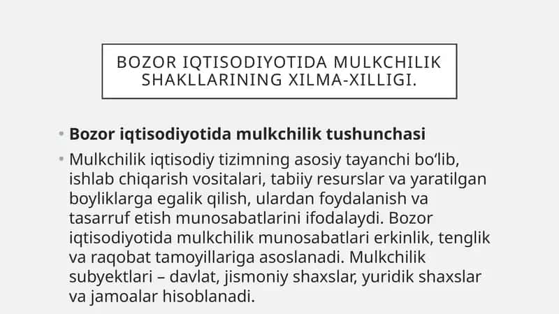 Bozor iqtisodiyoti