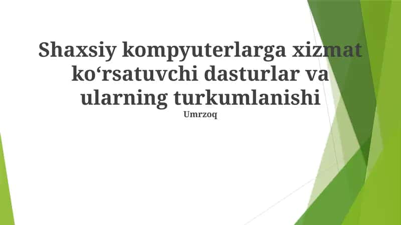 Shaxsiy kompyuter dasturlari