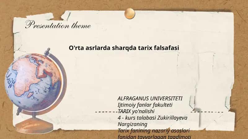 O'rta asrlarda sharqda tarix falsafasi