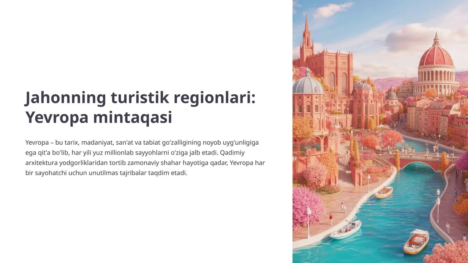 Jahonning turistik regionlari: Yevropa mintaqasi