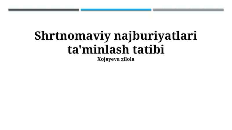 Shrtnomaviy najburiyatlari ta'minlash tatibi